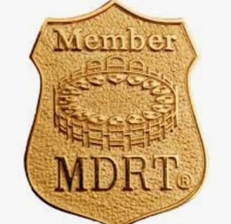 Member MDRT gold shield — Million Dollar Round Table membership badge